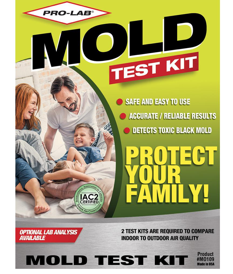  Home Depot mold test kit we used for an initial air sample test 