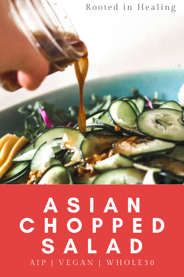 Pinterest image for asian chopped salad